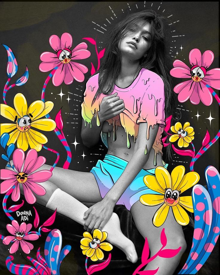 Gigi Hadid Art Illustration. Digital artists.