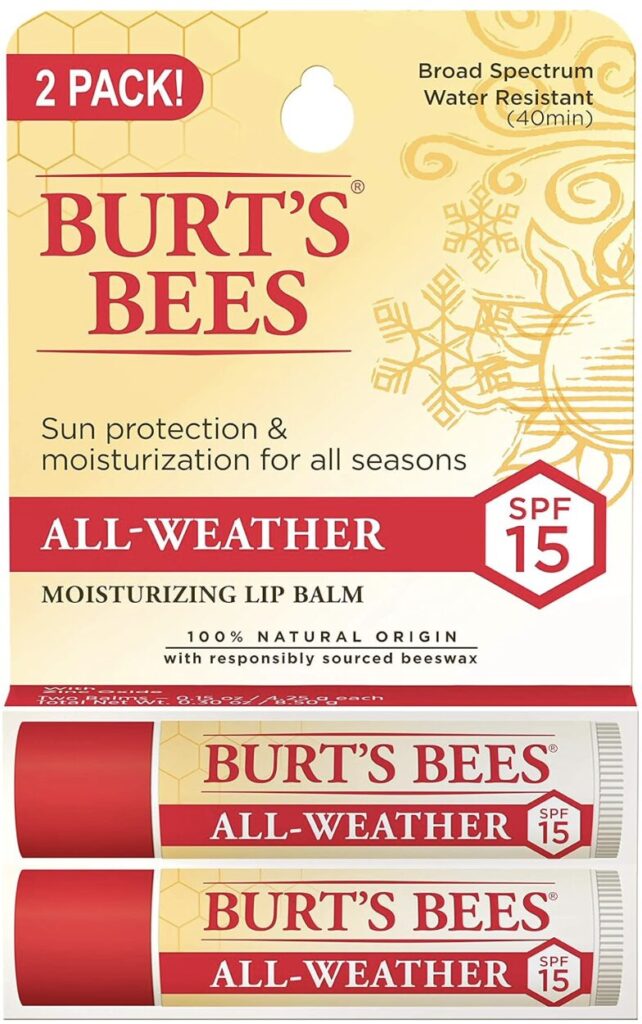 Burts Bees All-Weather Moisturizing Lip Balm SPF 15