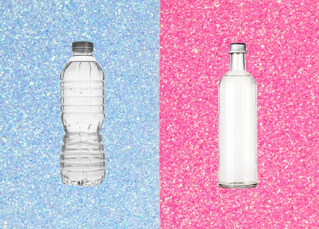 plastic vs glass bottle